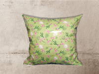 *SALE* Flamingo Monstera Vinyl Tattoo Pillow