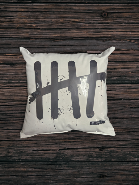 Happy House Drip Vinyl Tattoo Pillow