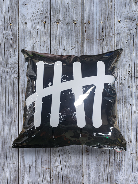 Happy House Drip Vinyl Tattoo Pillow