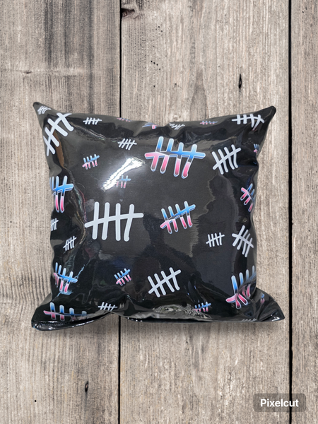 Happy House Racer Vinyl Tattoo Pillow