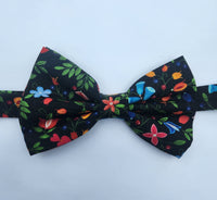 Black Indigenous Floral Bowtie