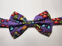 Purple Indigenous Floral Bowtie