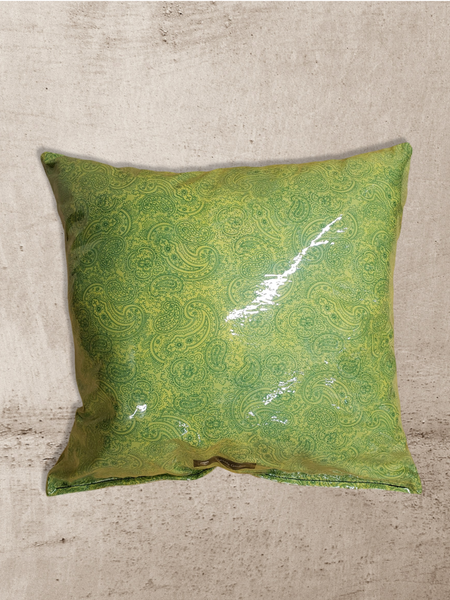 Neon Paisley Vinyl Tattoo Pillow