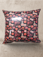 Pink Sketchy Skulls Vinyl Tattoo Pillow