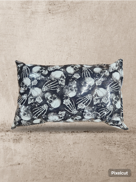 Skulls & Poison Vinyl Tattoo Pillow