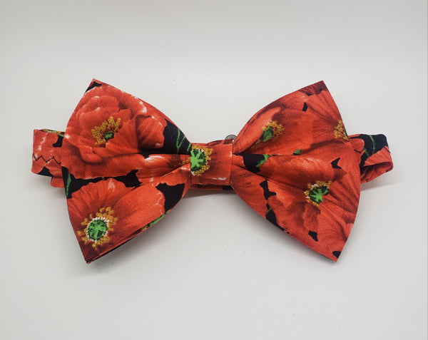 Poppy Print Bowtie