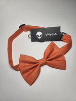 *SALE* Orange Tweed Large Dog Bowtie